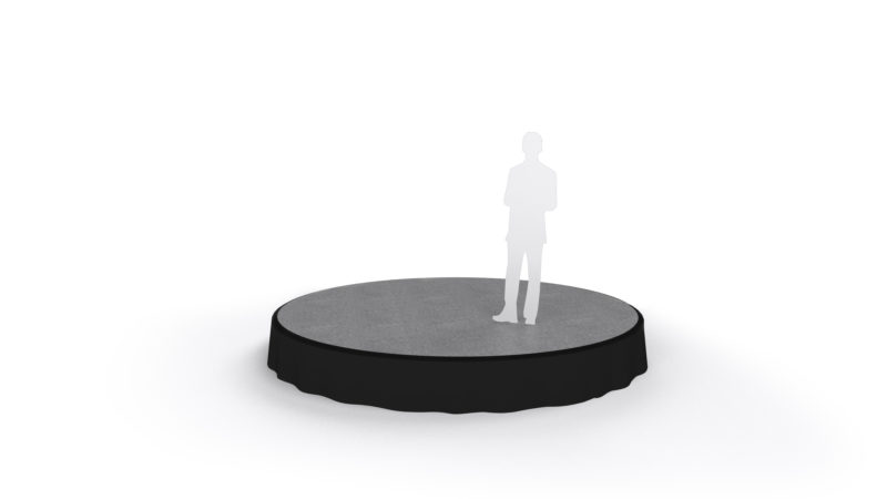 Round Stage Rental image for best stage rental equipment in 2022 blog