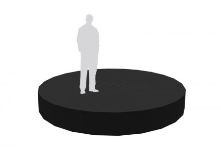 Black Round Stage Platform Rentals