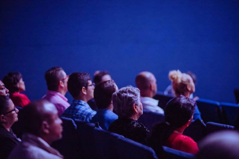 Corporate Meeting in a auditorium 
